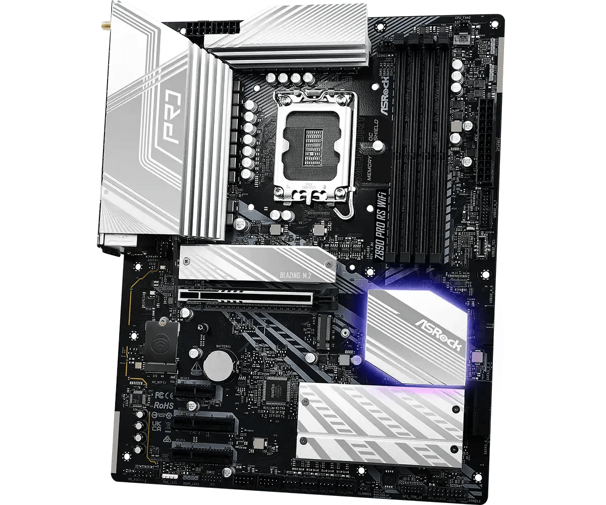 ASRock Z890 Pro RS WiFi LGA1851 Socket Gaming Motherboard - Vektra Computers LLC ASRock Z890 Pro RS WiFi LGA1851 Socket Gaming Motherboard - Vektra Computers LLC